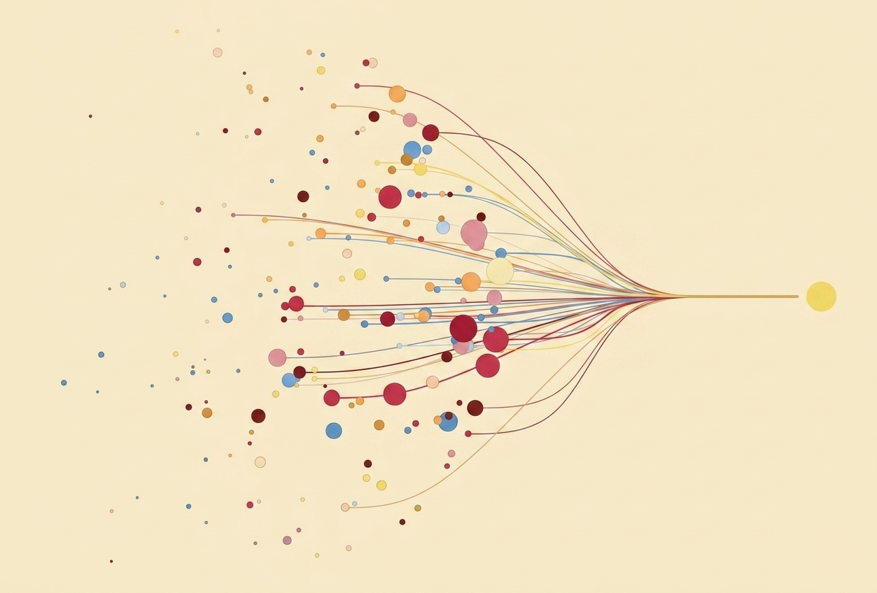 Nodes converging — cream variant